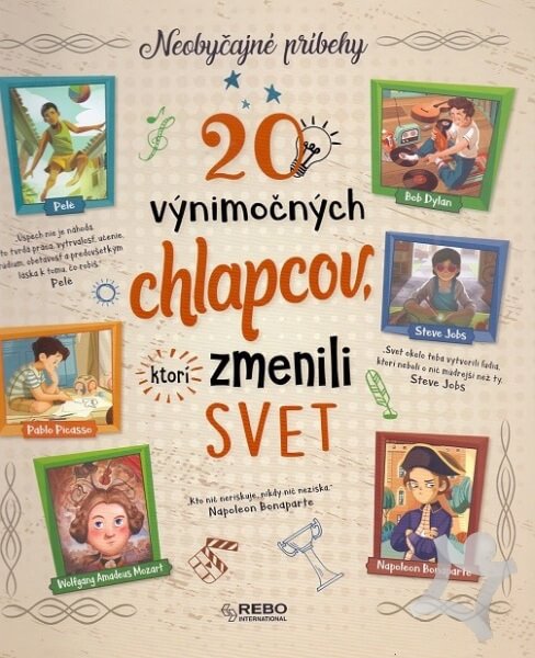Kniha 20 výnimočných chlapcov, ktorí zmenili svet