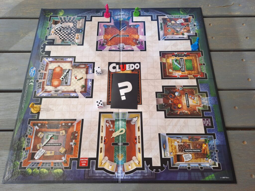 Hrací plán detektívnej hry Cluedo